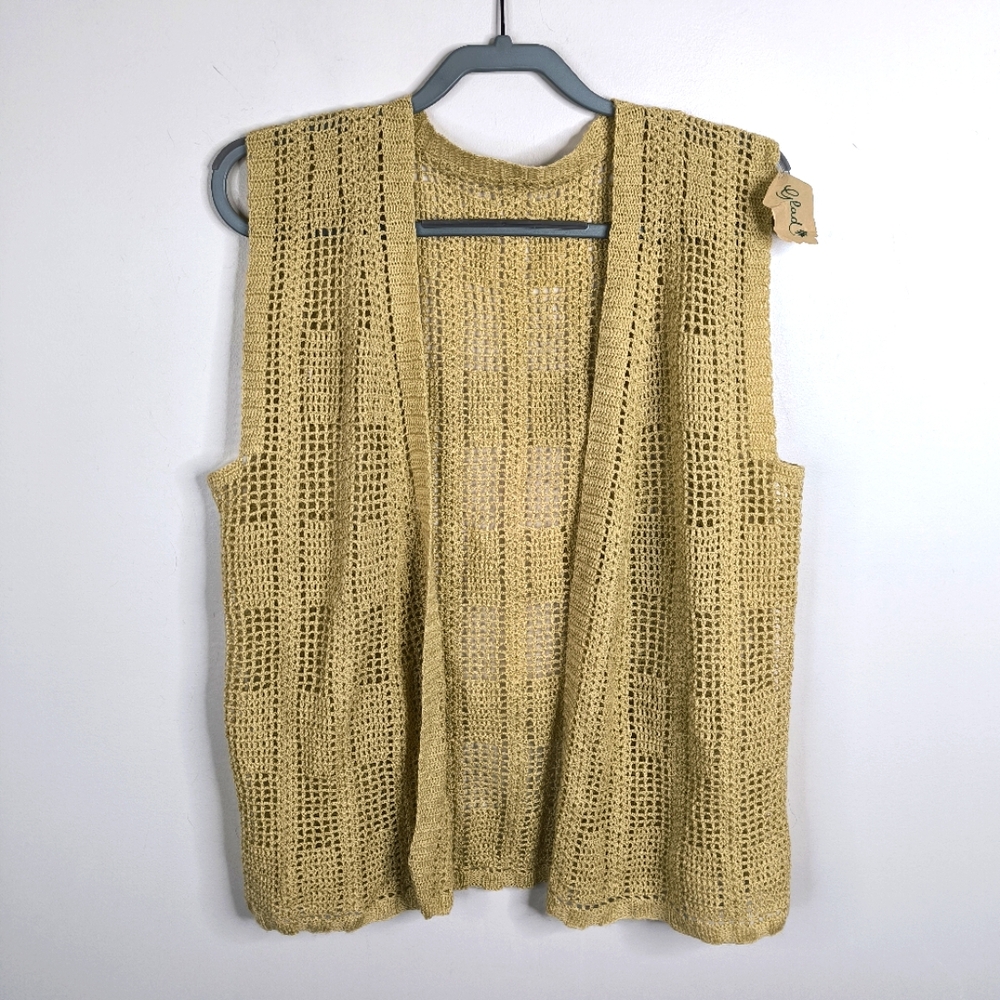 NWT Glad Boutique Western Boho Hippie Gypsy Handmade Festival Folk Wool Vest L